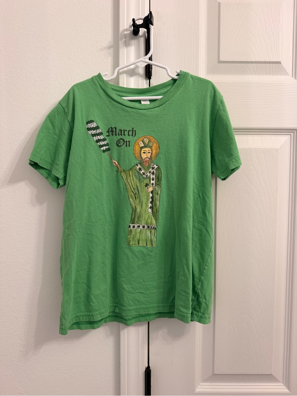 American Apparel Green 'March On' Graphic Kids Tee